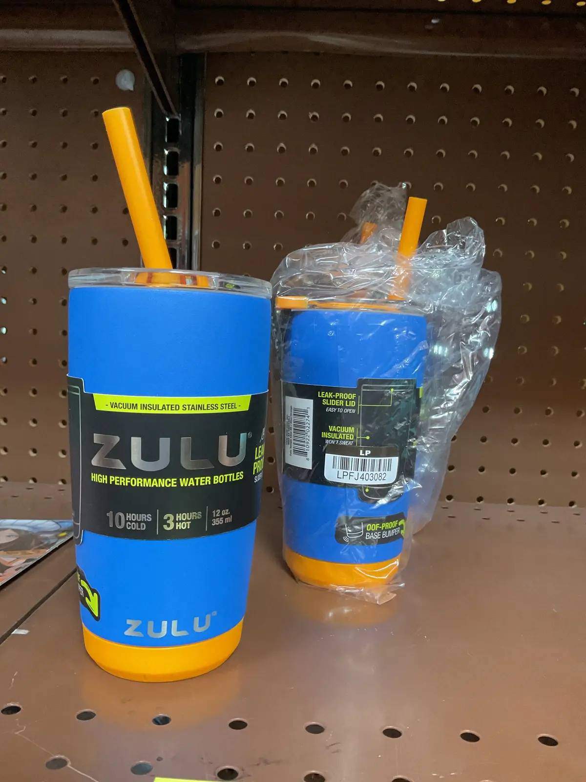 Zulu Flex 12Oz Stainless Steel Water Bottle - Blue/Orange 1