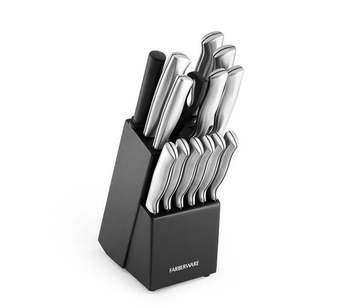 Farberware 15Pc Stainless Steel Knife Block Set 1