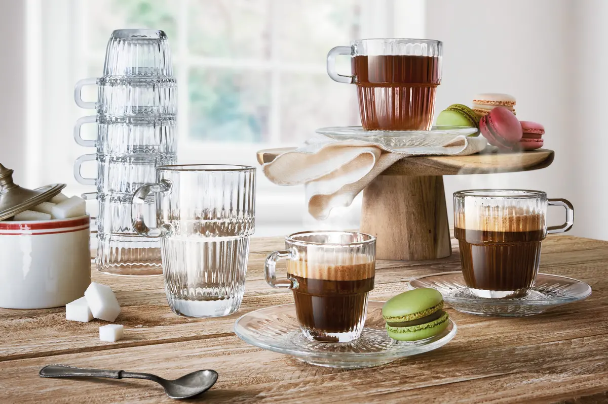 Bormioli Rocco Theeglazen - Koffiekopjes Met Oor - Stapelbaar - Barshine 250 Ml - 6 Stuks 2