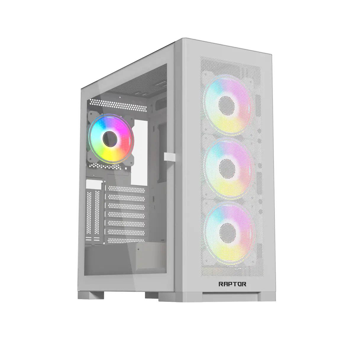 Raptor 290-Xl Arctic Hawk Rgb Mid Tower Case - White 1