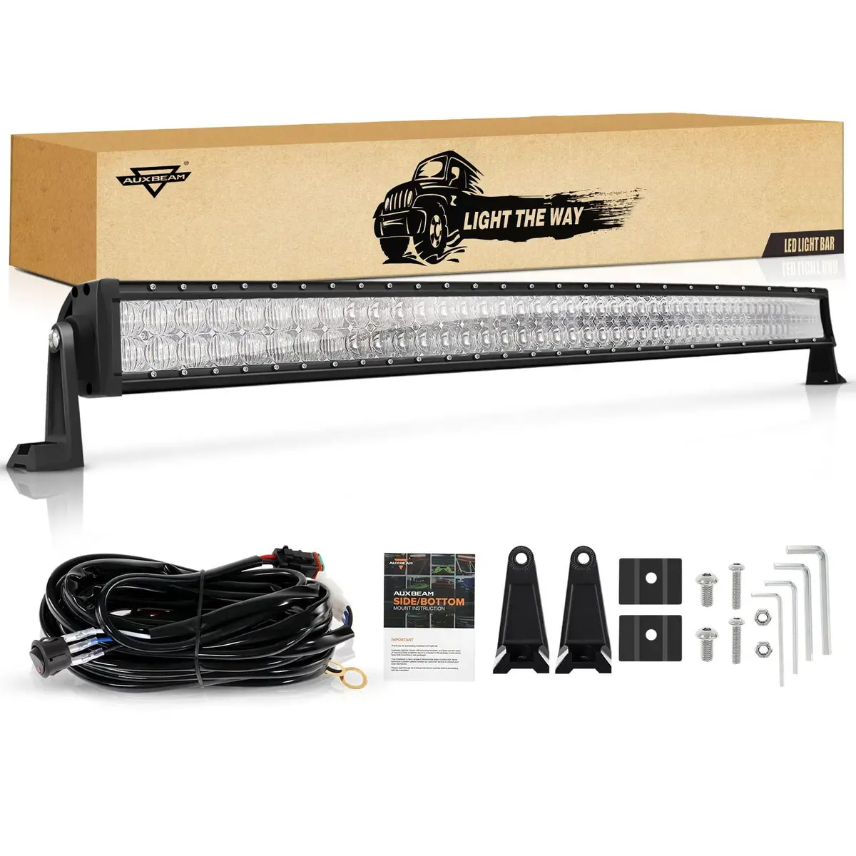 5D Series 50 Inch Combo Beam Dual Row Curved Off Road Led Light Bar 1