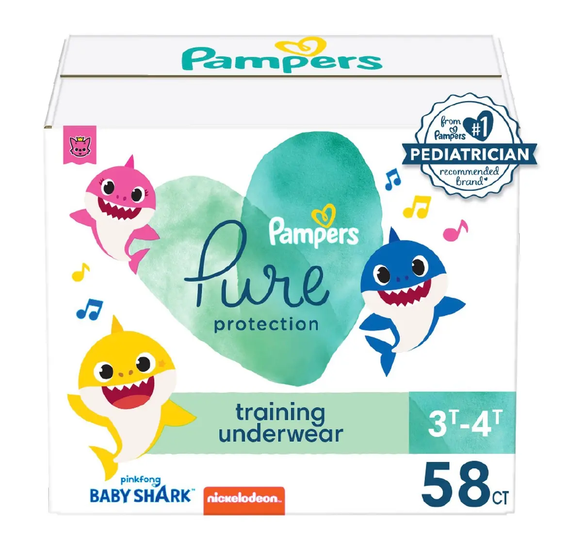 Pampers Pure Protection Training Underwear- Size 3T-4T - 58Ct 1