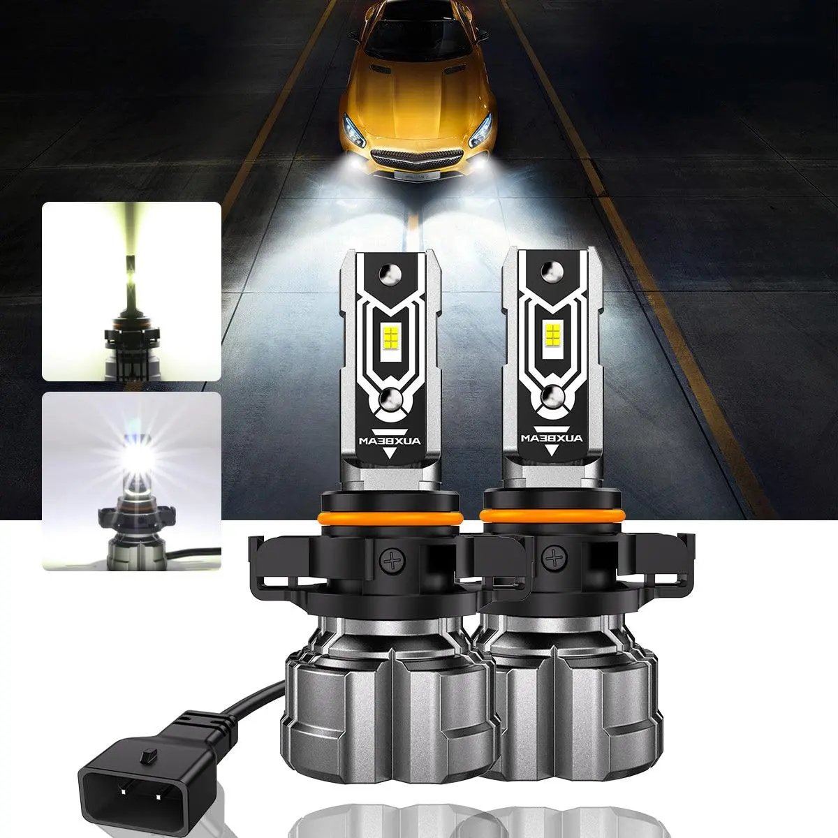🆕2504 Psx24w Led Fog Light/Drl Bulbs 50W 10000Lm 6500K Cool White Q5 Series | 2 Bulbs 1