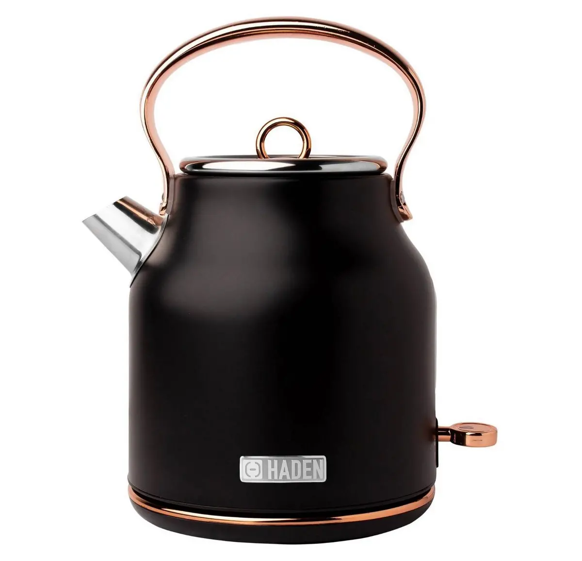 Haden Heritage 1.7 Stainless Steel Electric Cordless Kettle - Copper/Black 1