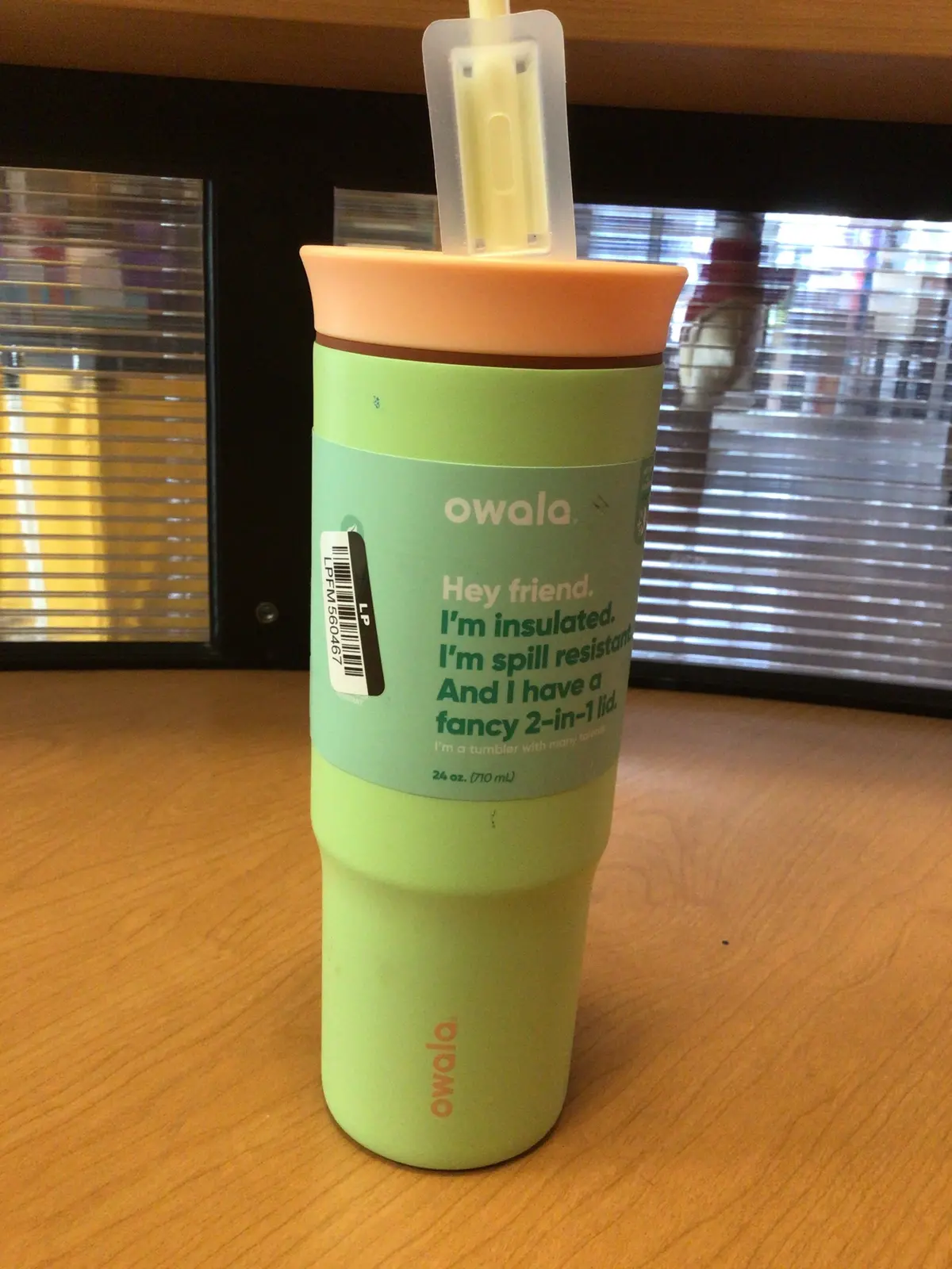 Owala 24Oz Stainless Steel Straw Tumbler-Lime Light (Some Imperfections)See Pictures 1