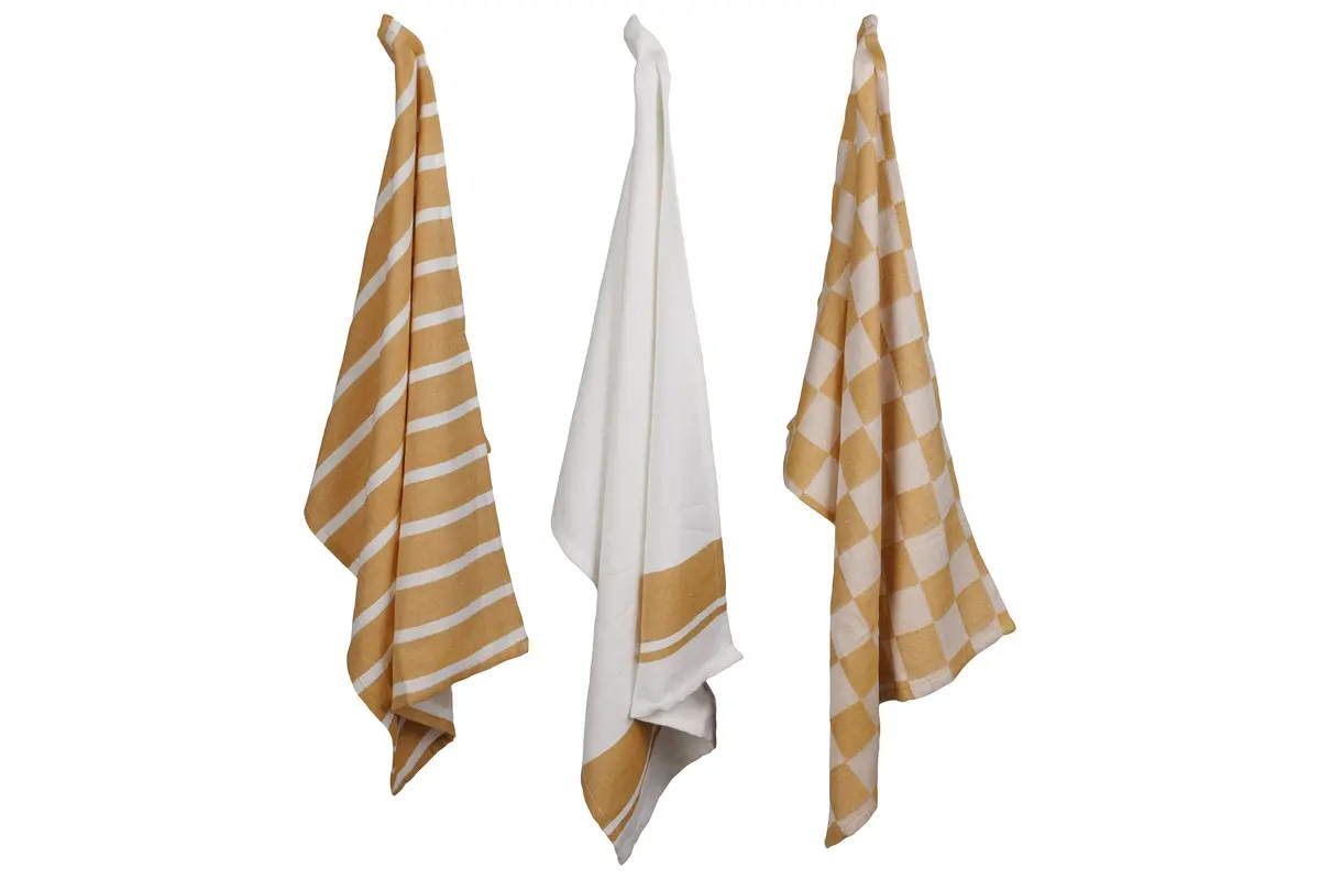 Cosy & Trendy Theedoeken Stoff Amber Gold 50 X 70 Cm - 3 Stuks 1