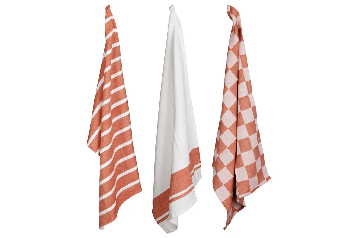 Cosy & Trendy Theedoeken Stoff Roest 50 X 70 Cm - 3 Stuks 1