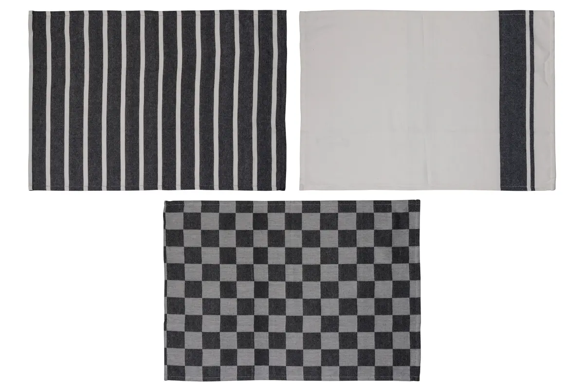 Cosy & Trendy Theedoeken Stoff Black Chambray 50 X 70 Cm - 3 Stuks 2
