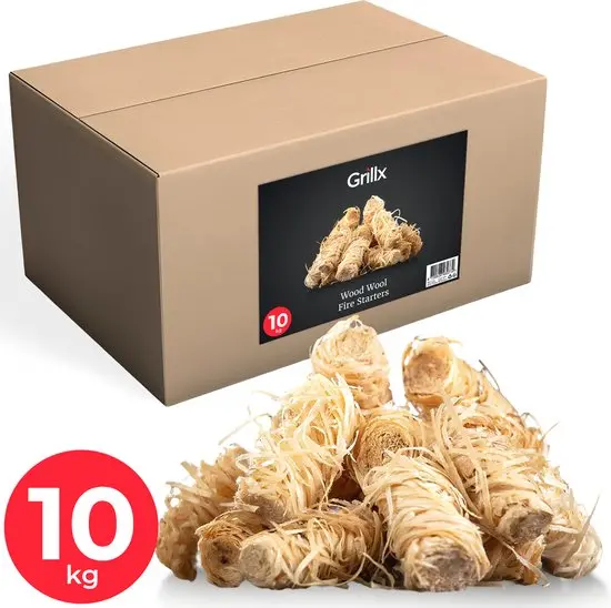 Grillx Bbq Aanmaakwokkels / Aanmaakkrullen / Aanmaakhout ± 840 Stuks - 10 Kg 1