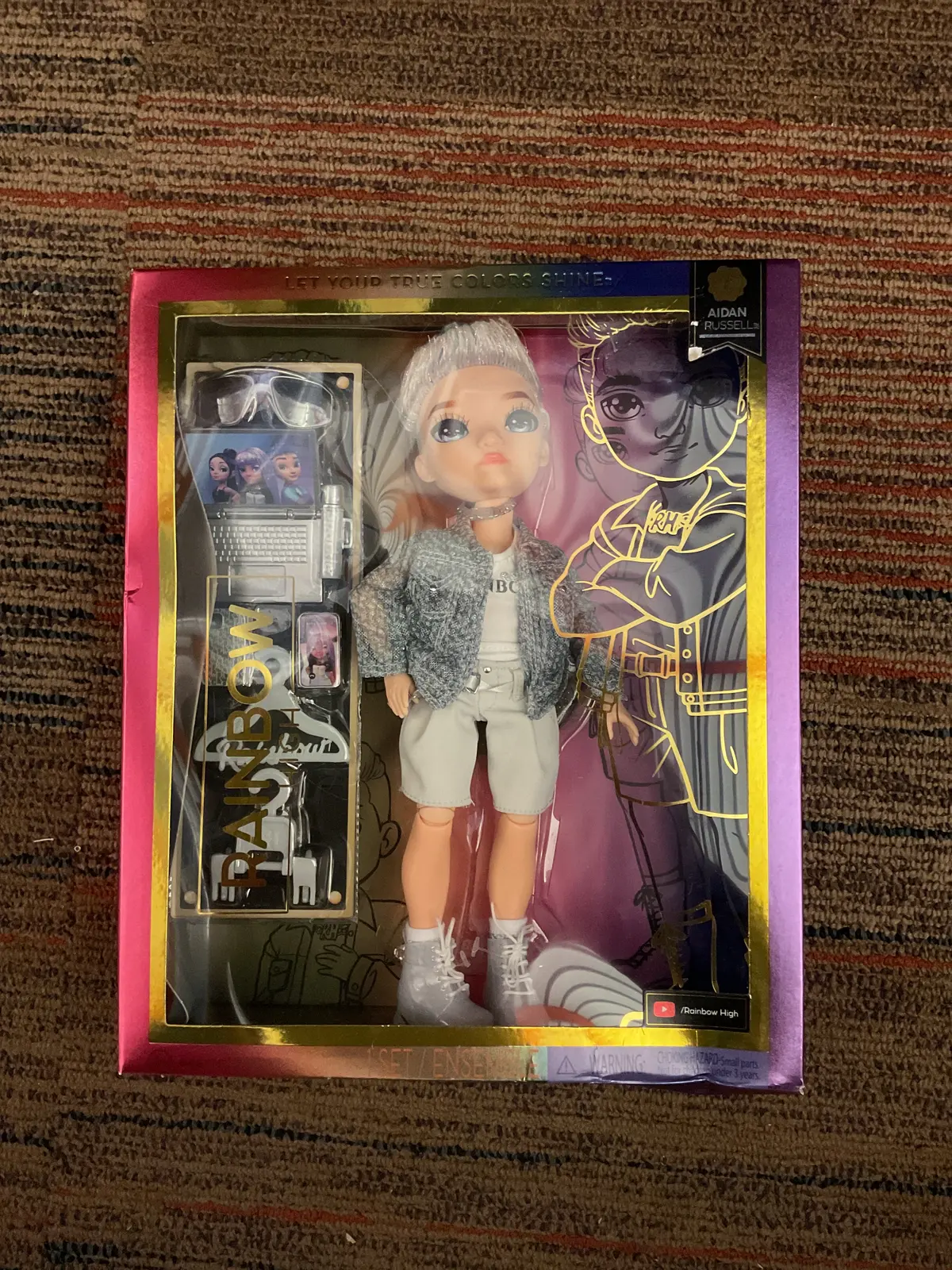 Rainbow High Aidan - Purple Boy Fashion Doll 1