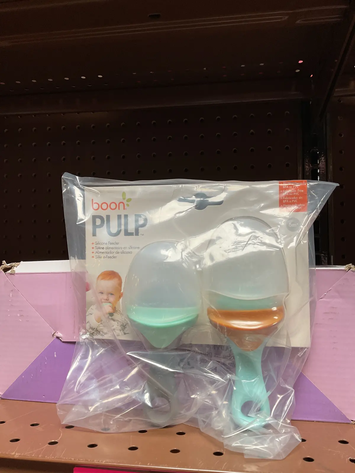 Boon 2Pk Pulp Silicone Feeder - Blue/Green 1