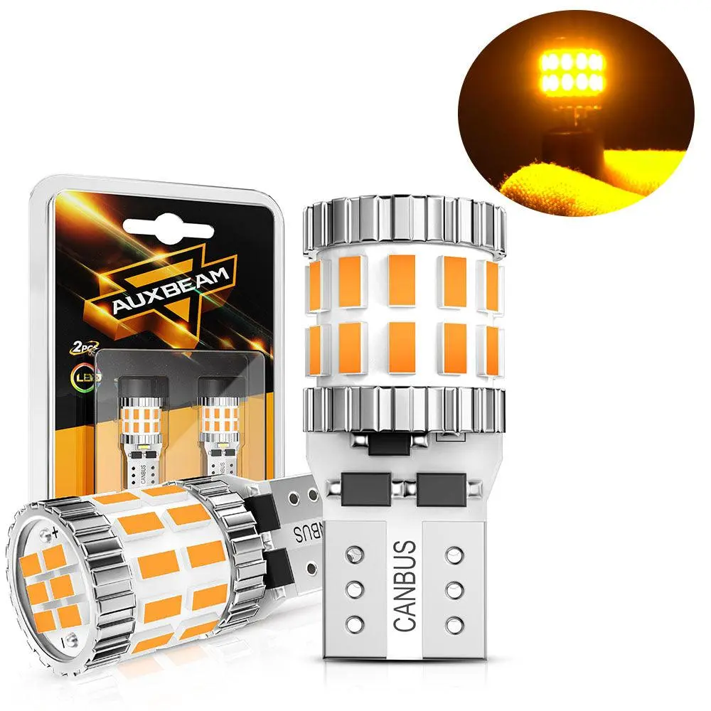 168 2825 W5w T10 Led License Plate/Side Marker/Interior Light Bulbs 3W 400% Brighter Canbus Error Free Amber B1 Series | 2 Bulbs 1