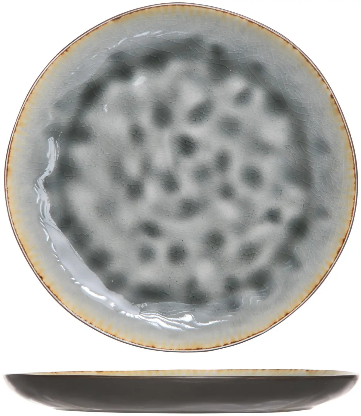Cosy & Trendy Dinerborden Laguna Blue Grey Ø 27 Cm - 4 Stuks 1