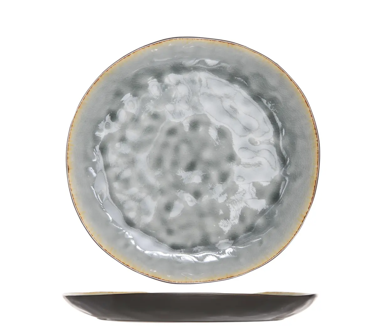 Cosy & Trendy Ontbijtborden / Dessertborden - Laguna Blue Grey Ø 20 Cm - 4 Stuks 1