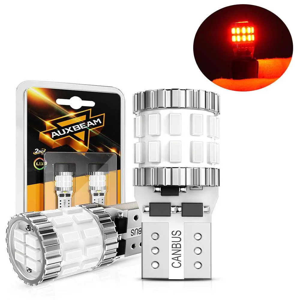 168 2825 W5w T10 Led License Plate/Side Marker/Interior Light Bulbs 3W 400% Brighter Canbus Error Free Red B1 Series | 2 Bulbs 1