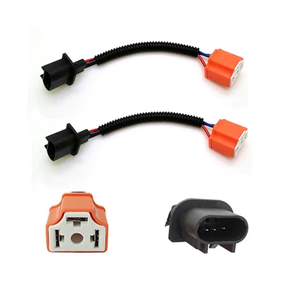 H13 Male To H4 Female Adapter Wiring Harness Connector Headlight Conversion For Headlight/Fog Light 2Pcs/Set 1