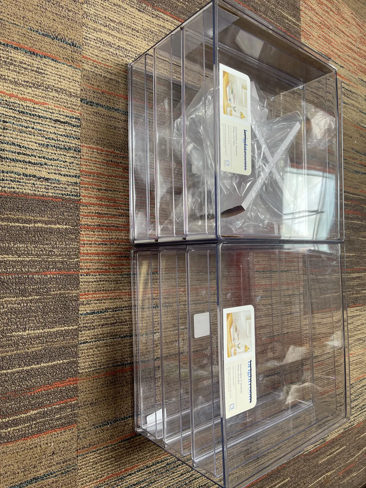 All Purpose 3 Drawer Storage Clear (Some Cracked/Damaged) 1