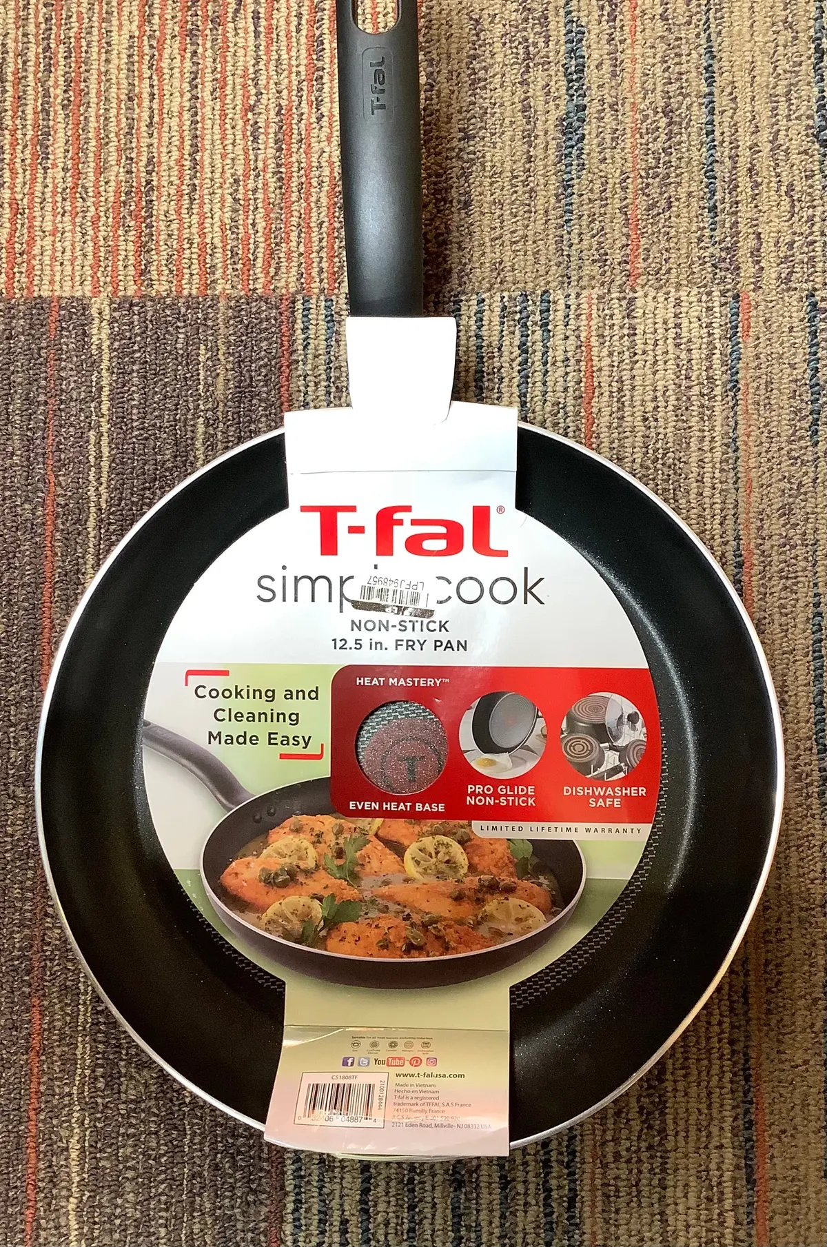 T-Fal 12.5" Frying Pan, Simply Cook Nonstick Cookware Black 1