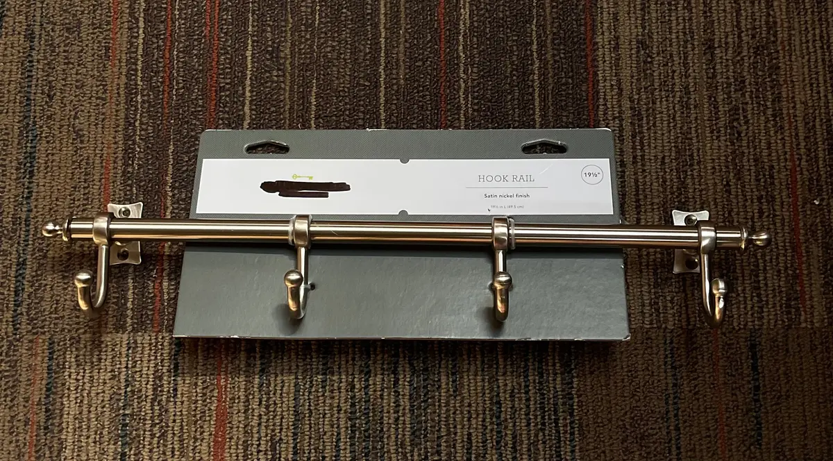 Hook Rail - Stain Nickel Finish - 19 1/2 In 1
