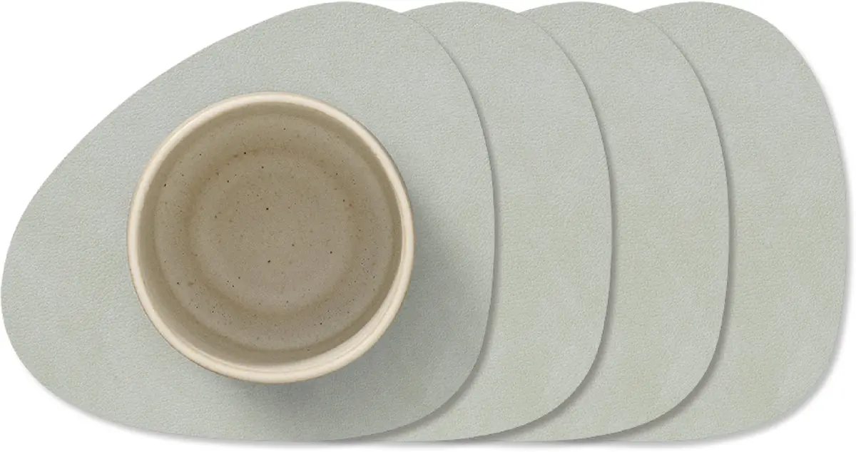 Lind Dna Onderzetters Nupo - Leer - Metallic - 13 X 11 Cm - 4 Stuks 1