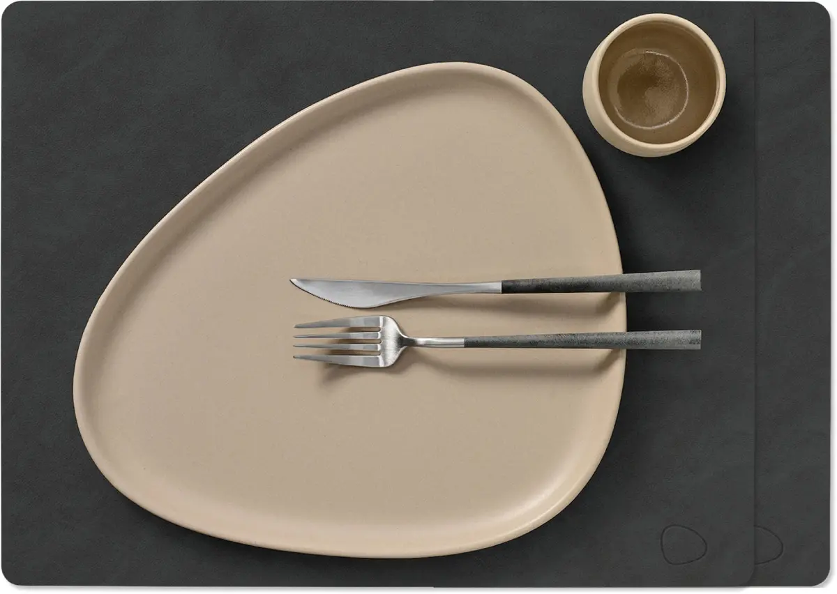 Lind Dna Placemats Nupo - Leer - Black - 45 X 35 Cm - 2 Stuks 1
