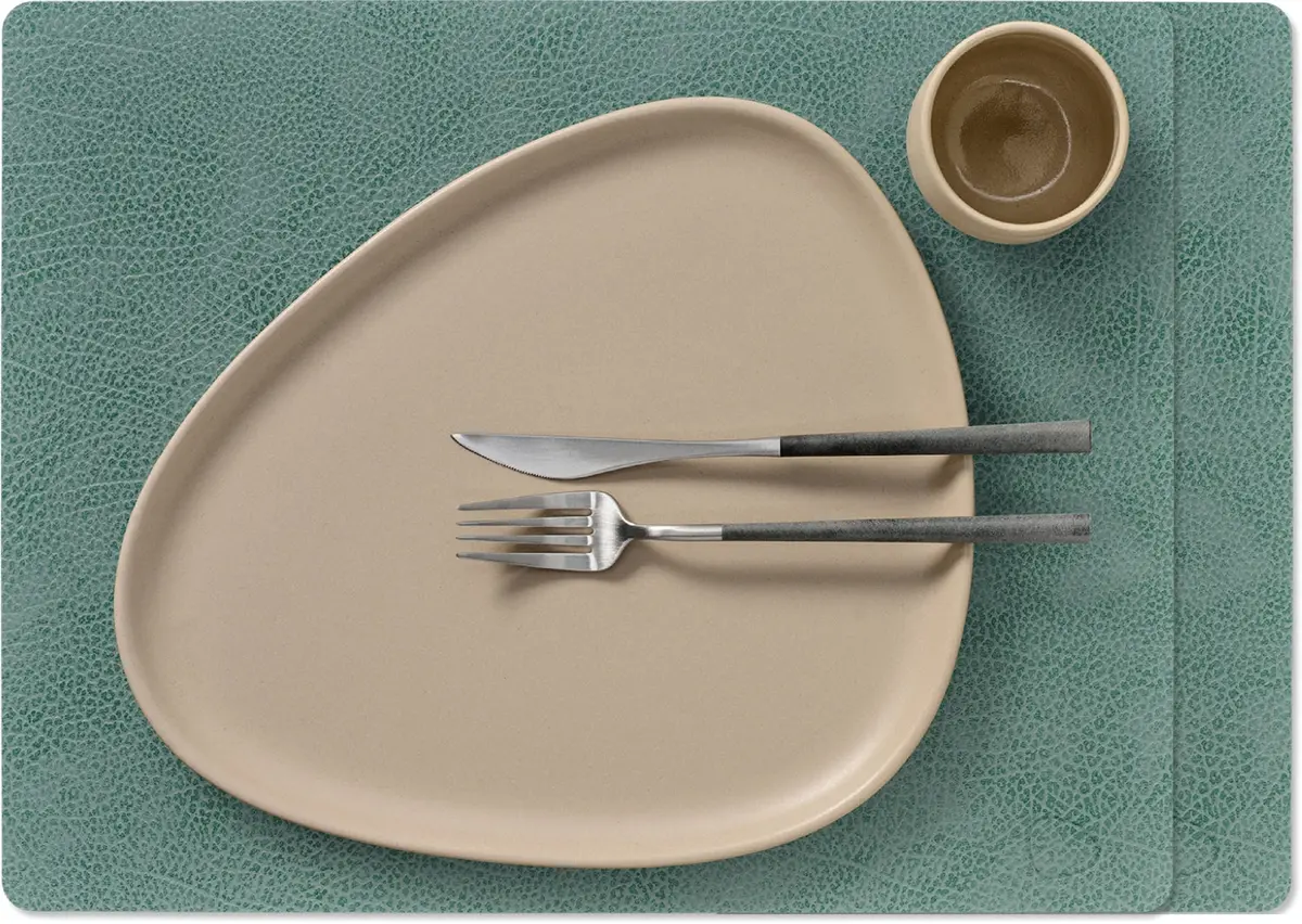 Lind Dna Placemats Hippo - Leer - Pastel Green - 45 X 35 Cm - 2 Stuks 1