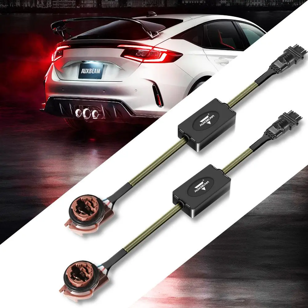 🆕3157 Eu C8-Model Decoder Anti-Flicker Canbus Resistors Decoder Avoid Fast Hyper Flash Turn Signal Blink Light Dashboard Error Code 2Pcs/Set 1