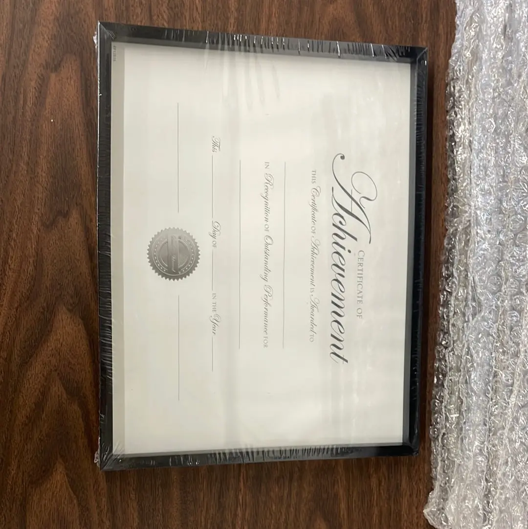 Small Certificate Of Achievement Frame (Black)￼ 1