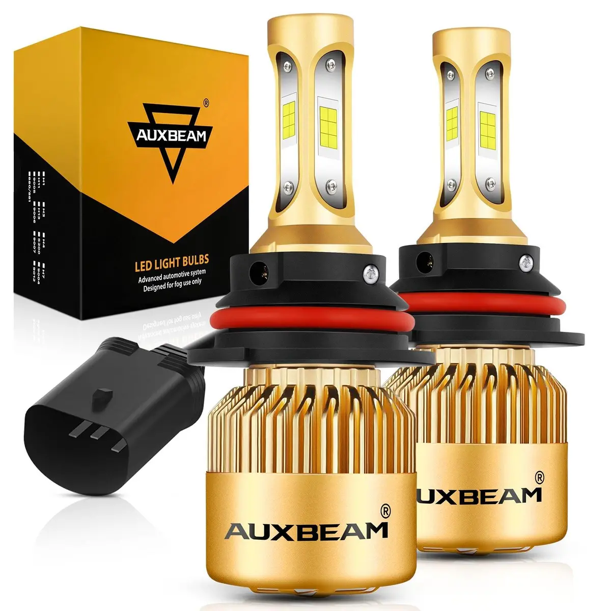 9007/Hb5 Led Headlight Bulbs 72W 10000Lm S3 Series Fan Cooling 6500K Cool White | 2 Bulbs 1