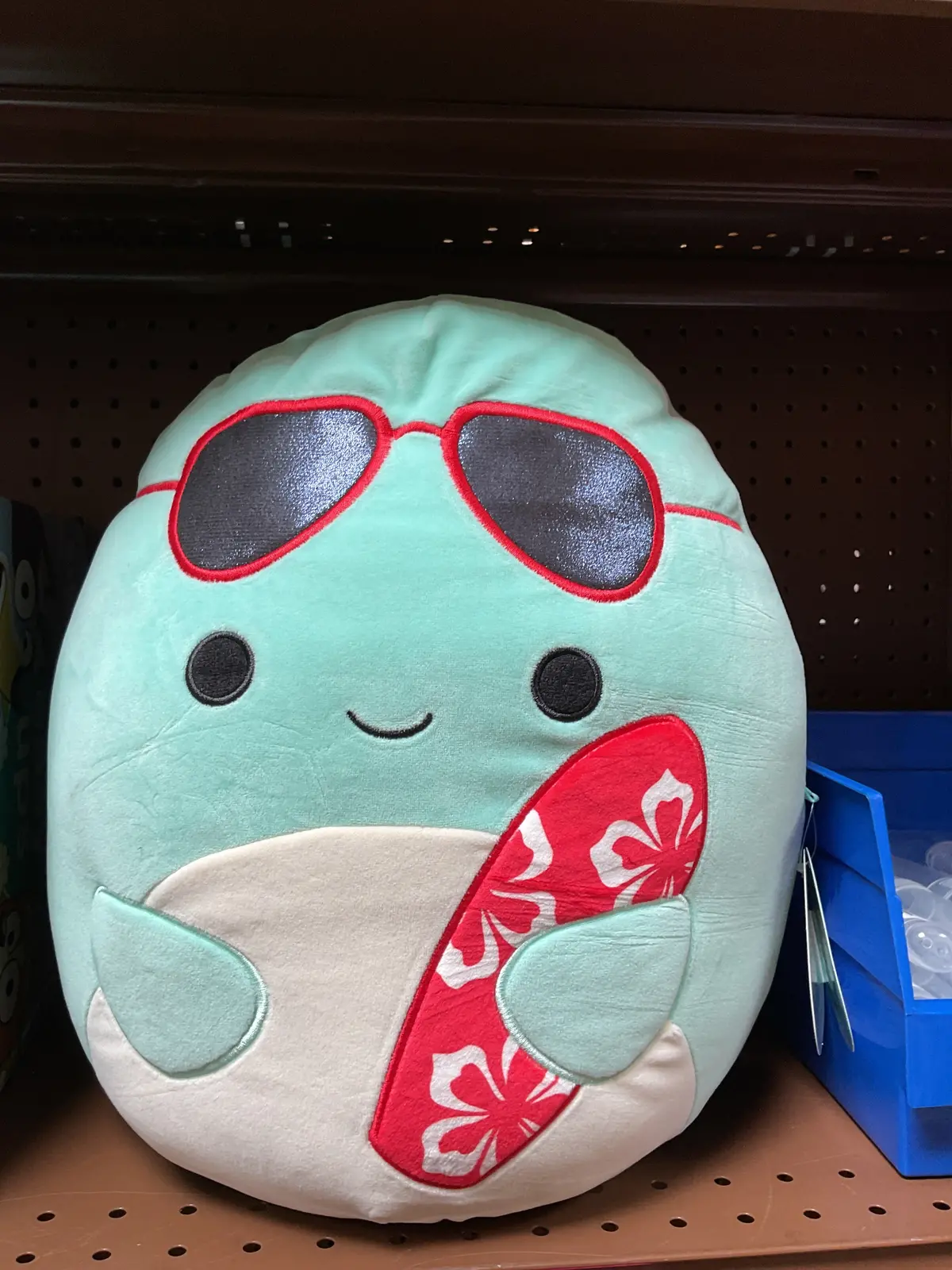 Squishmallows 14" Perry Teal Dolphin With Sunglasses And Surfboard 1
