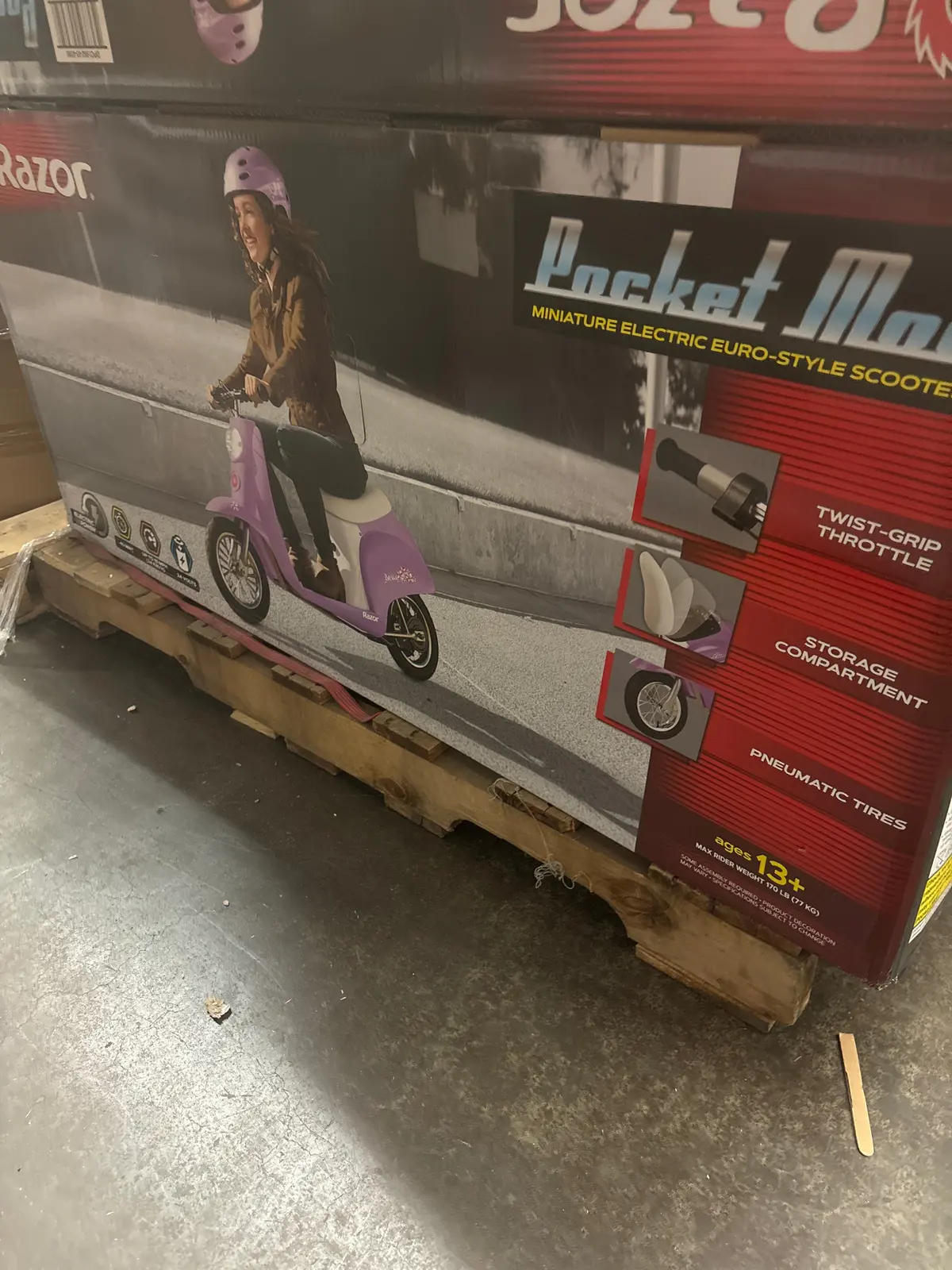 Razor 24V Pocket Mod Betty Powered
Ride-On - Purple 1