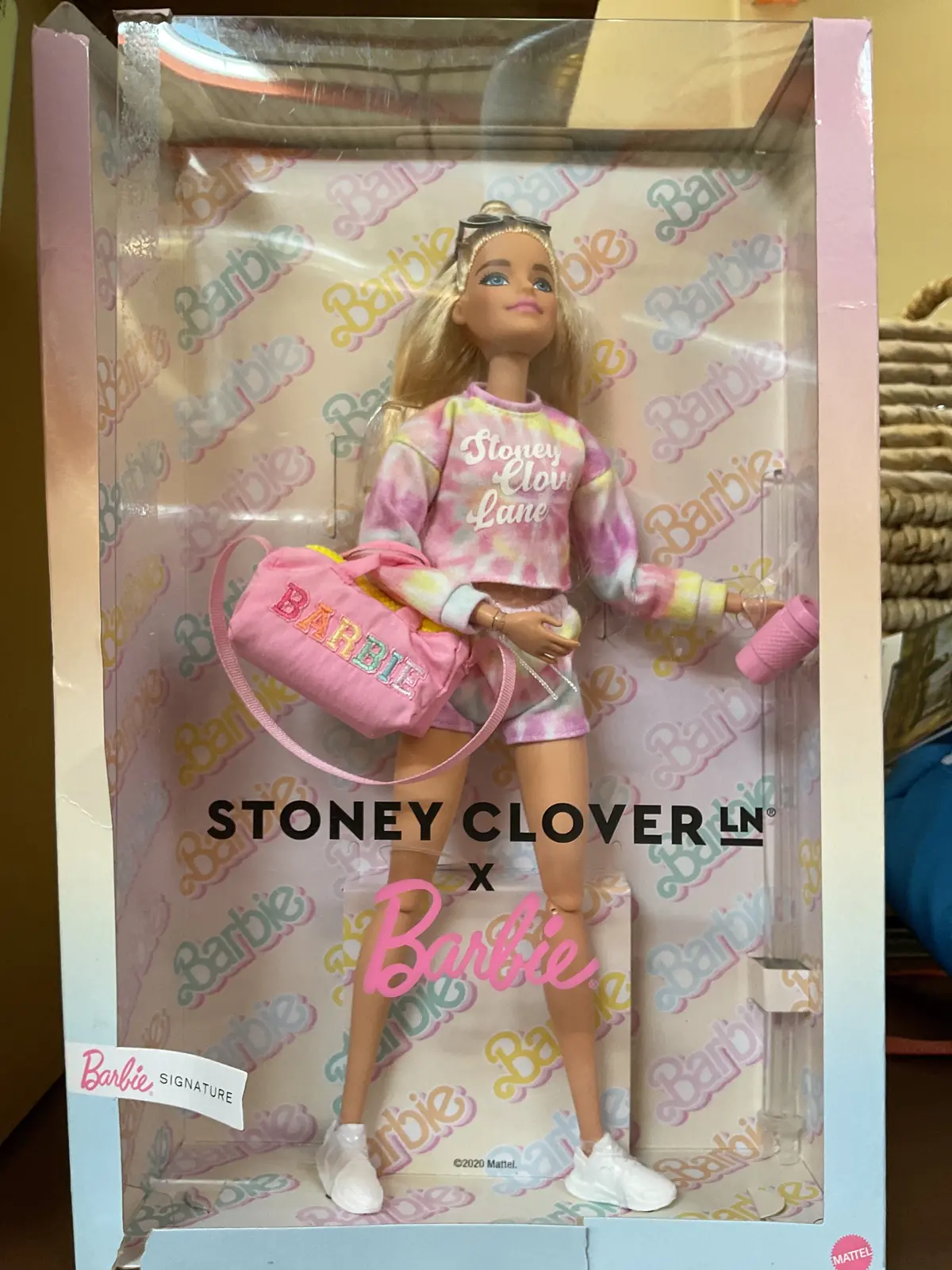 Barbie Signature Stoney Clover Lane Doll Wearing Tie-Dye Lounge Wear & Duffle Bag 1