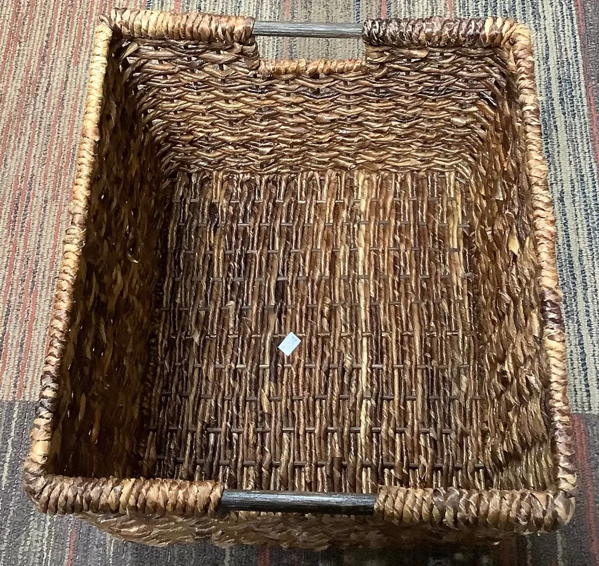 Large Woven Banana Bark Crate 1