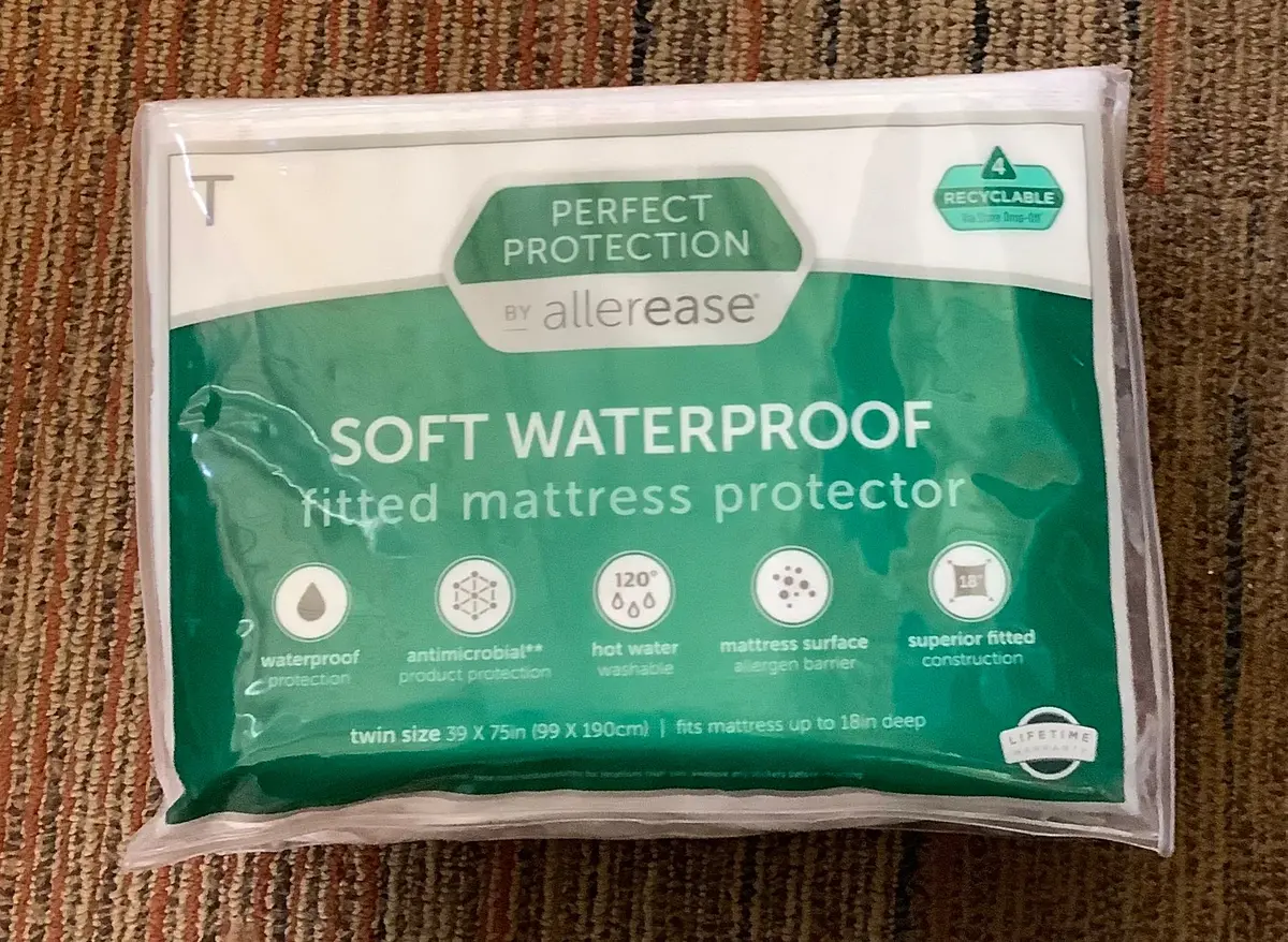 Allerease Twin Perfect Protection Soft Waterproof Machine
Washable Fitted Mattress Protector 1