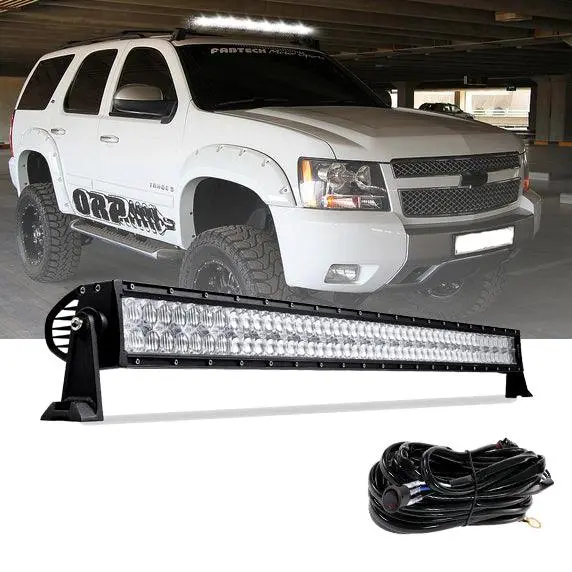 22 Inch-52 Inch 5D Series Straight/Curved Combo Beam Double Row Led Light Bar For Chevy Tahoe 1