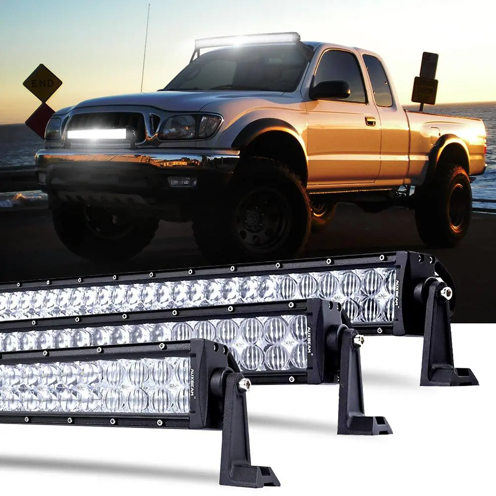 22 Inch-52 Inch 5D Series Straight/Curved Combo Beam Double Row Led Light Bar For 2004 Toyota Tacoma 1