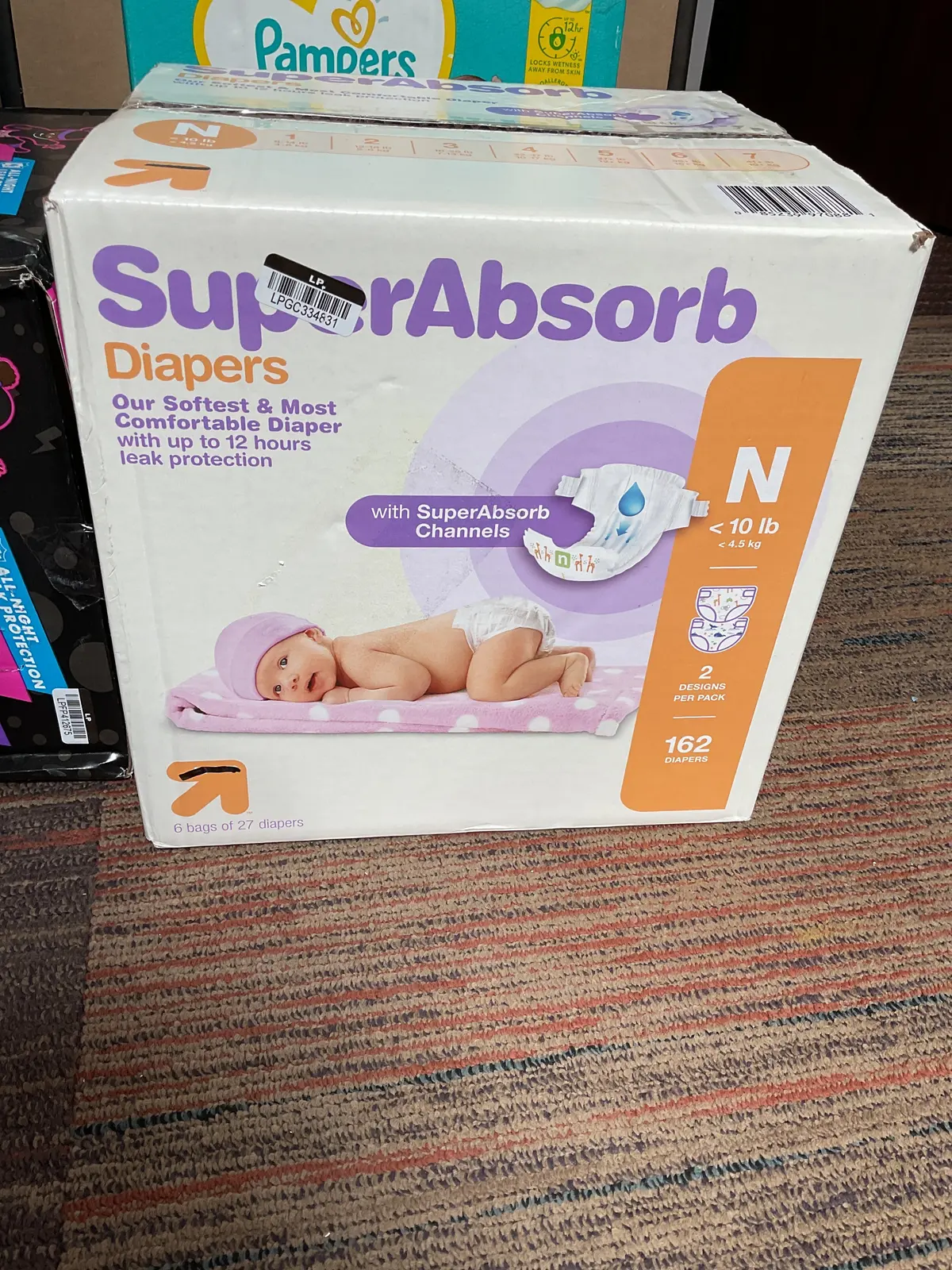 Diapers Super Absorb Pack Size N - 162Ct 1