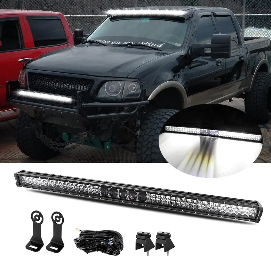 New 12"/22"/32"/42"/52" 5D-Pro Light Bars With Dt Wiring Harness Kit For 2002 Ford F150 1