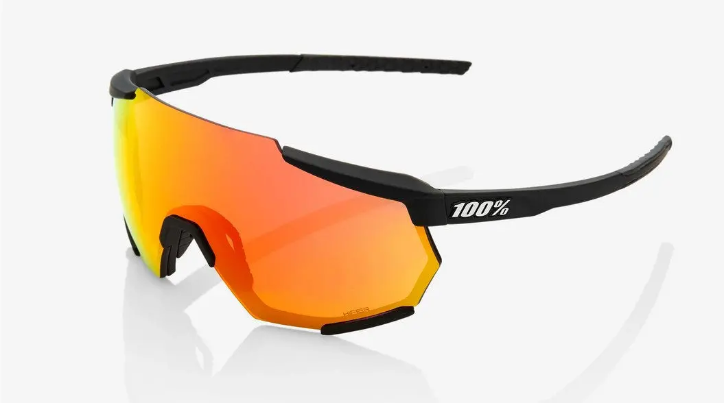 100% Racetrap Soft Tact Black - Hiper Red Multilayer Lens Eyewear 1