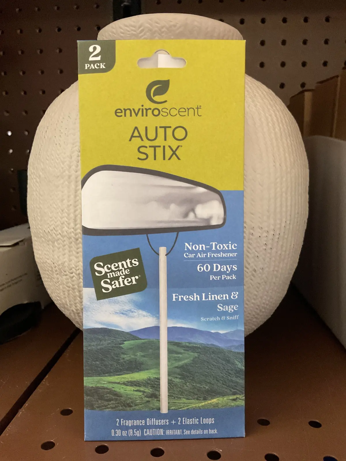 Enviroscent Auto Stix 2Pk Fresh Linen And Sage 1