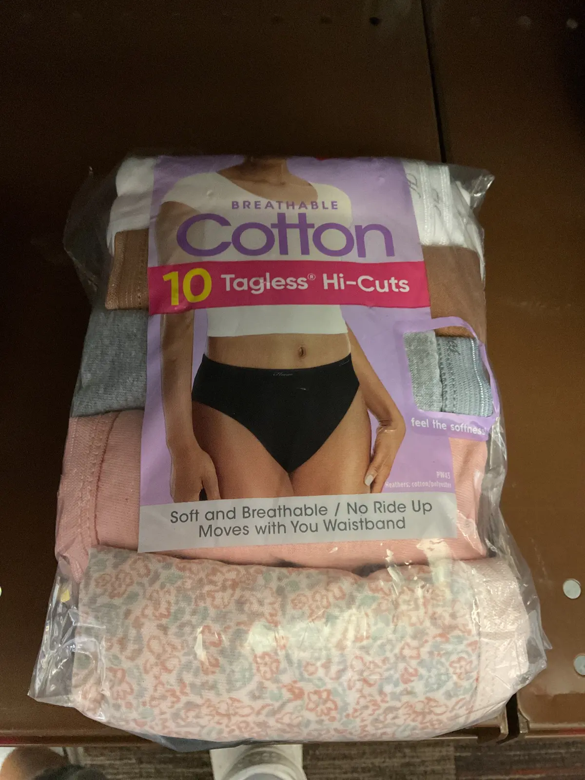 Hanes Women's 10Pk Cotton Hi-Cut Briefs - Size 6 1