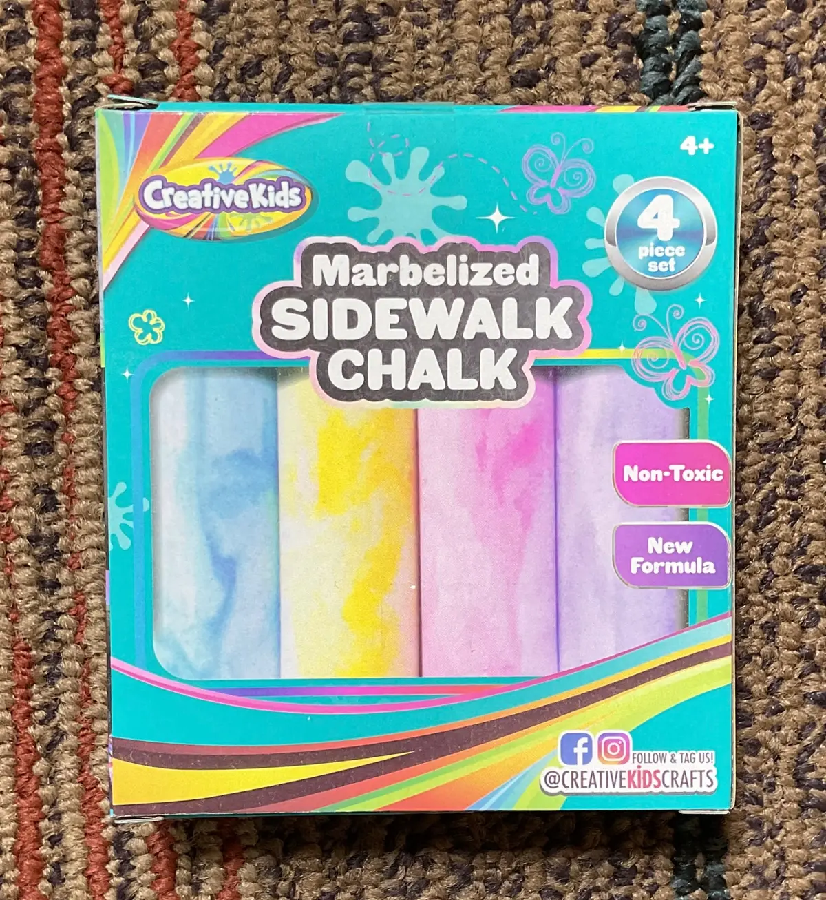 Marbelized Sidewalk Chalk - 4 Piece Set 1