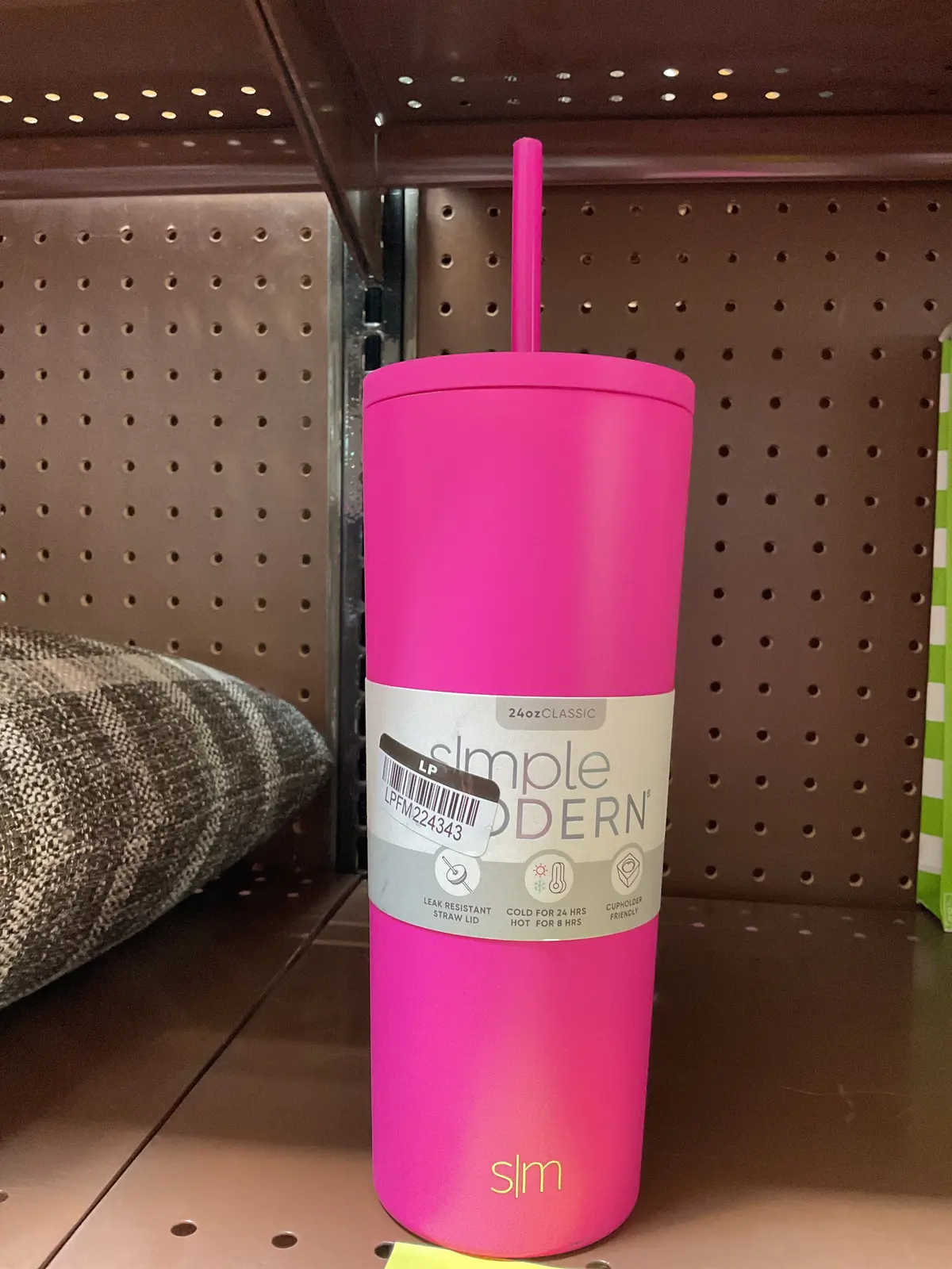 24 Oz Simple Modern
Insulated Tumbler With Straw- Raspberry Vibes 1