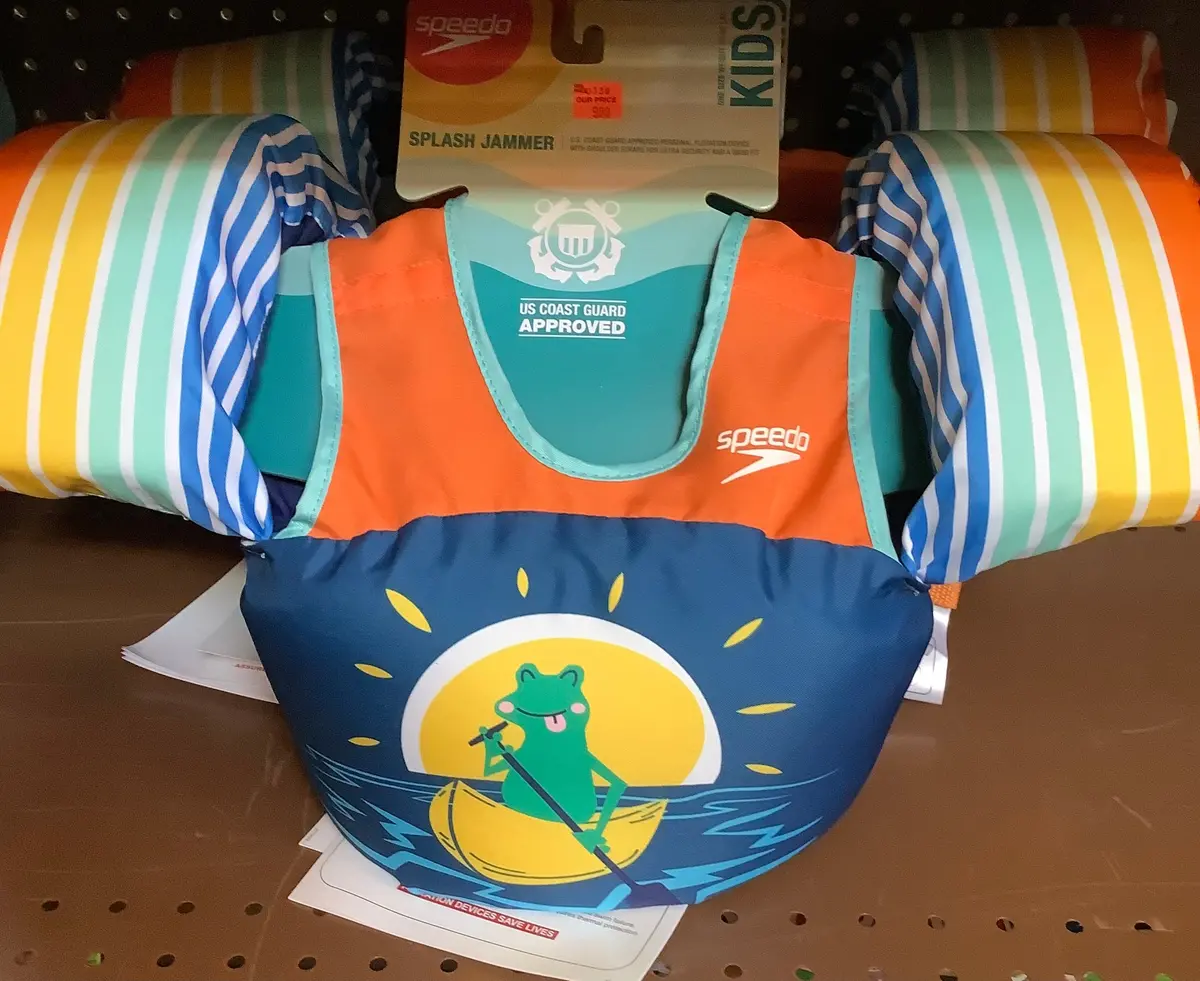 (Clearance)Final Sale Speedo Splash Jammer Life Jacket Vest - Frog 1