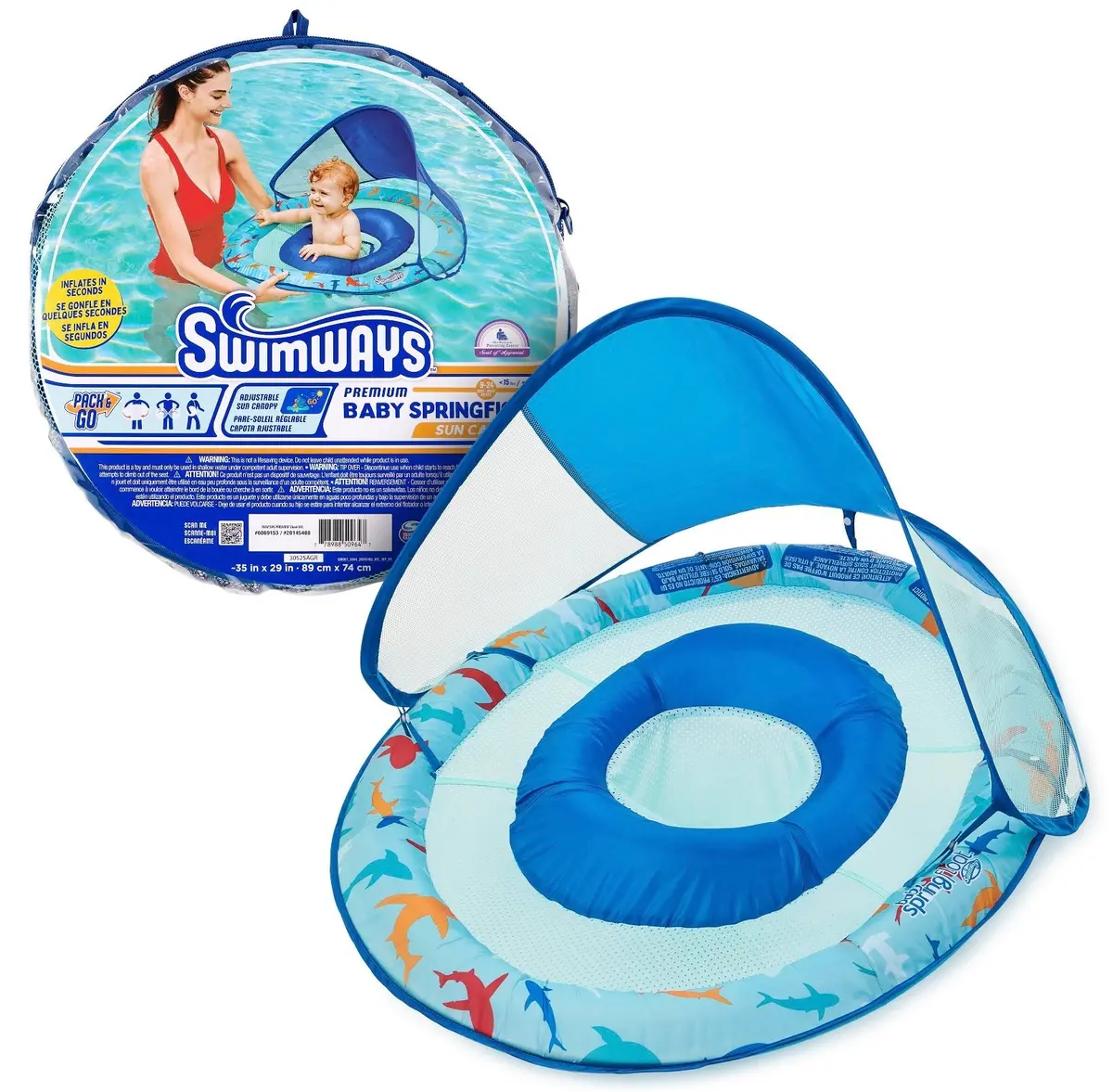 Swimways Sun Canopy Spring Float With Hyper-Flate Valve
- Shark 1