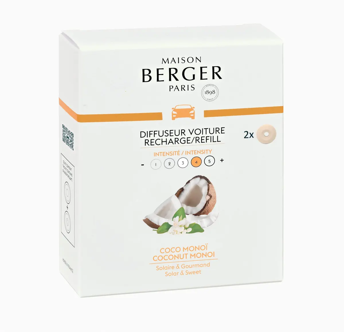 Maison Berger Navulling - Voor Autoparfum - Coconut Monoi - 2 Stuks 1