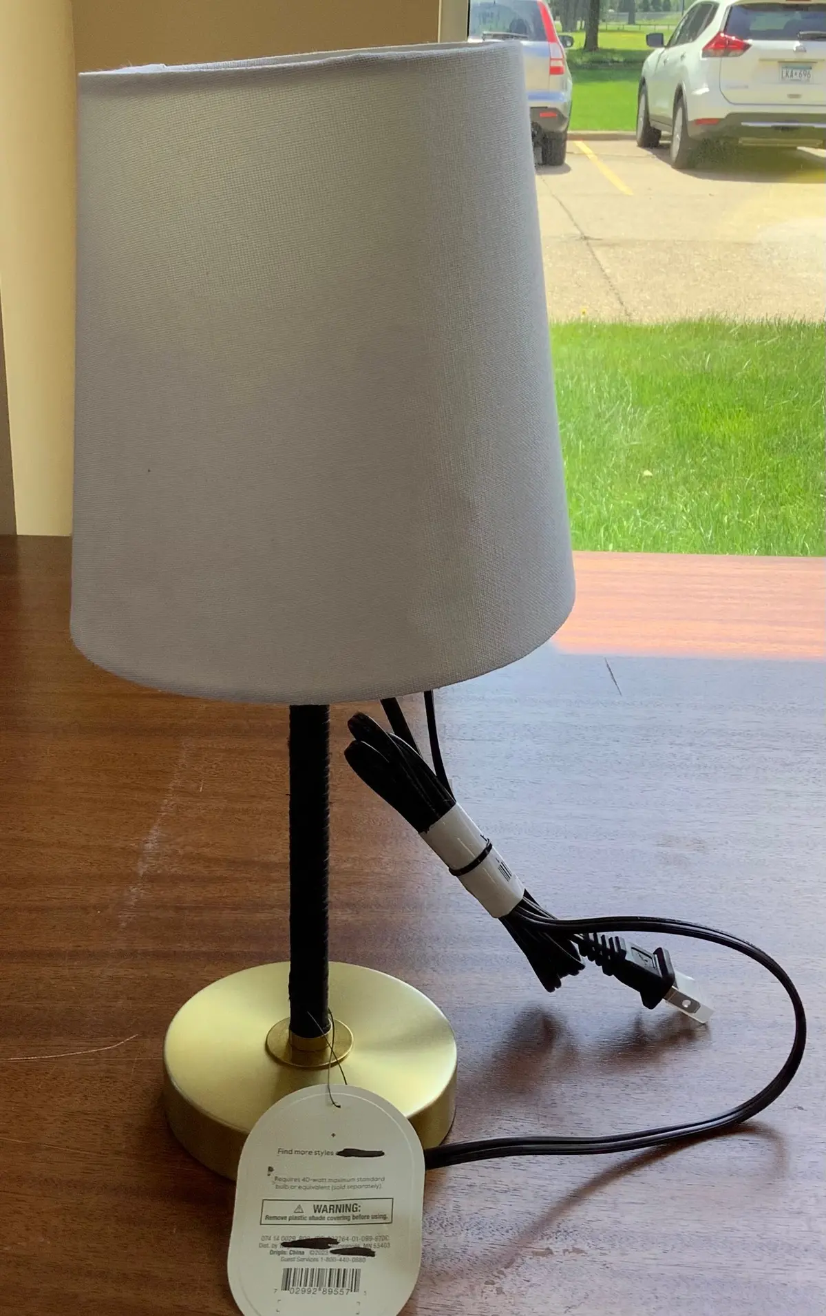Mini Stick Table Lamp With Rattan Black 1