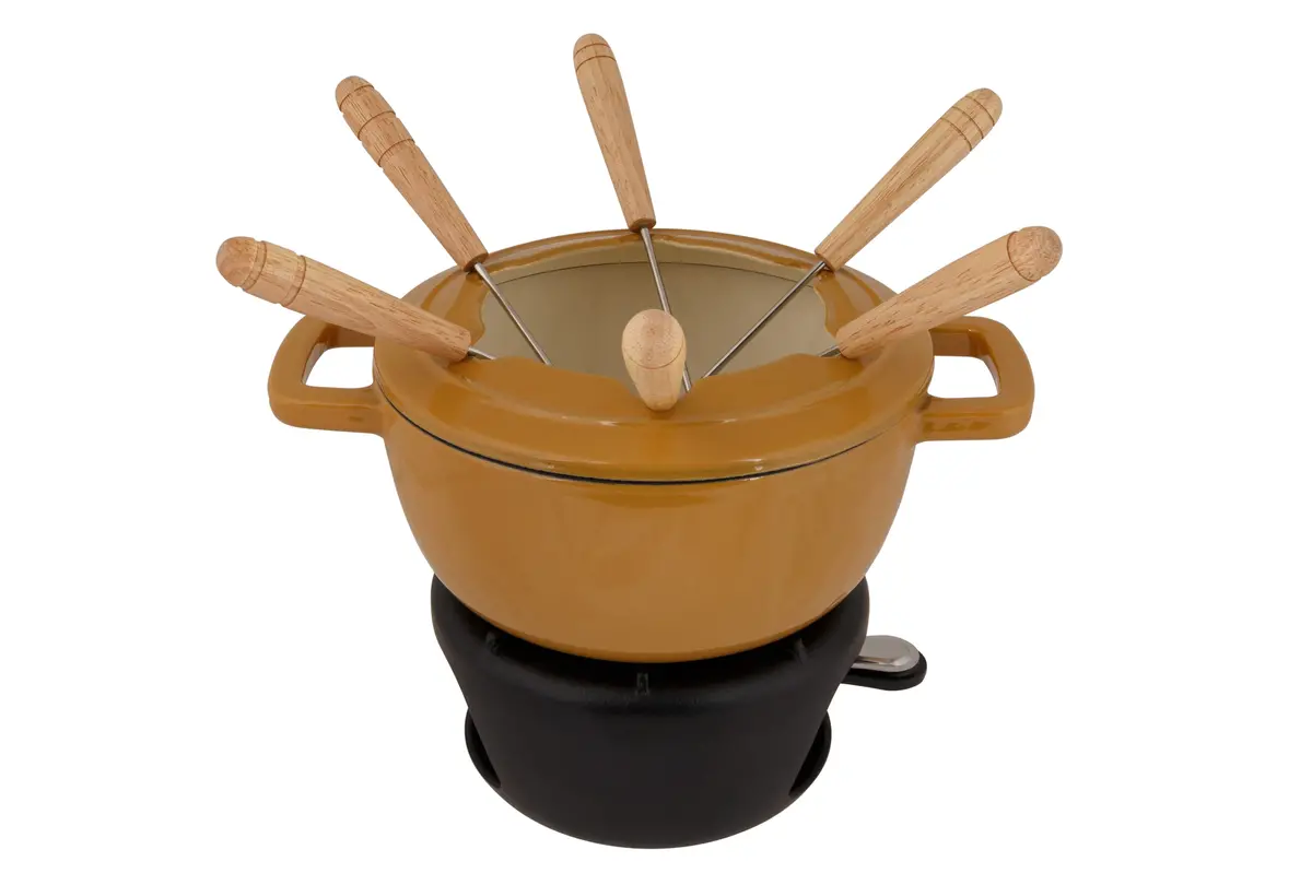 Cosy & Trendy Fondueset Fontestic Gietijzer Amber Gold - Ø 18 Cm 1