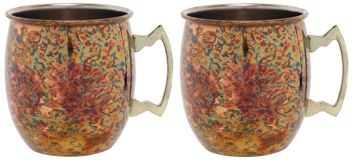 Cosy & Trendy  Moscow Mule Cocktailbekers - Antiek Koper - 450 Ml - 2 Stuks 1