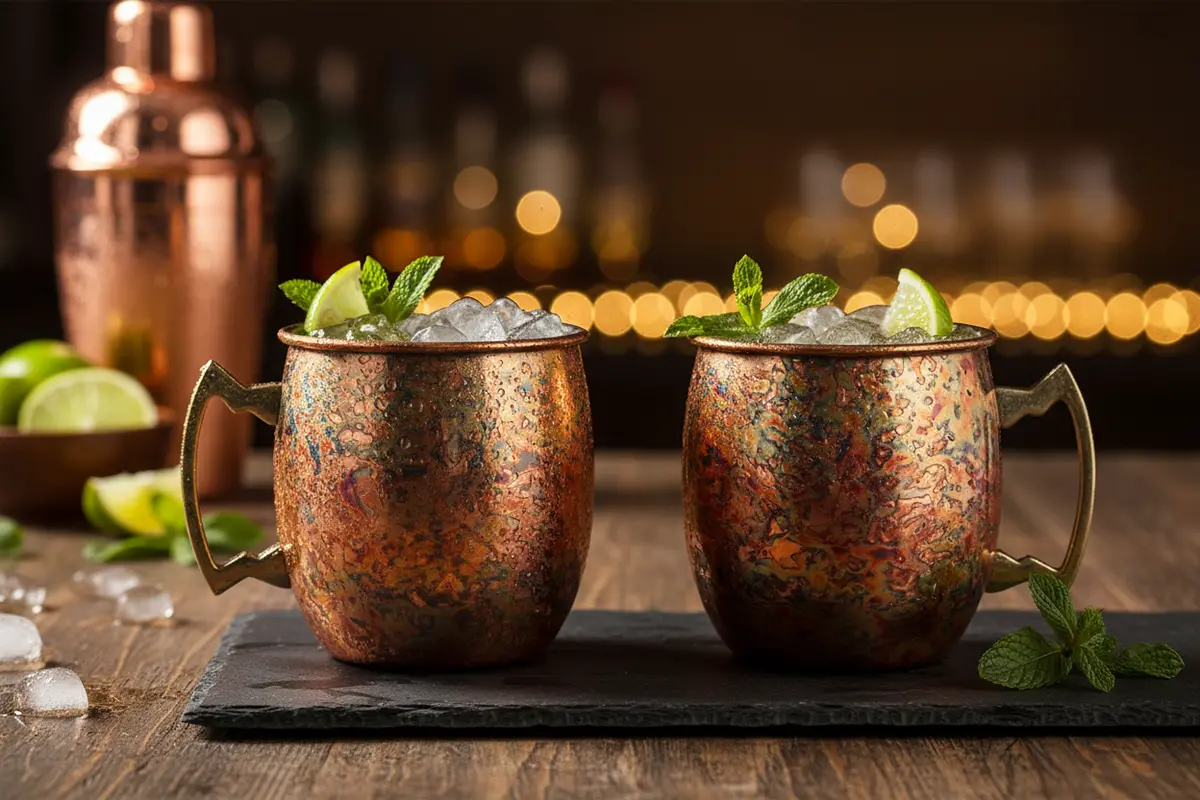 Cosy & Trendy Moscow Mule Cocktailbekers - Antiek Koper - 450 Ml - 2 Stuks 2